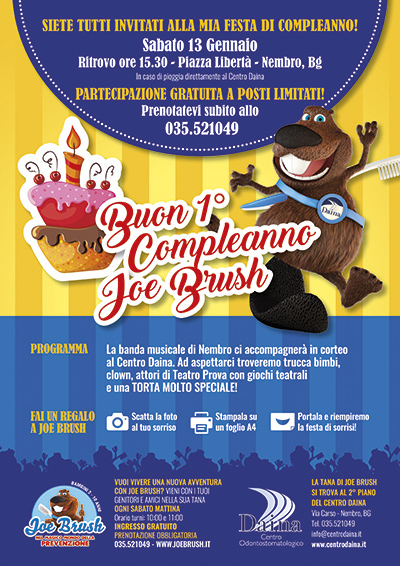Buon 1° compleanno Joe Brush _ QuiBg n. 248 Dicembre 2017-Gennaio 2018 Buon 1° compleanno Joe Brush _ QuiBg n. 248 Dicembre 2017-Gennaio 2018