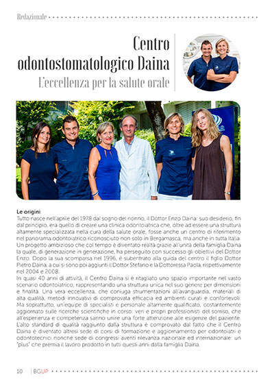 Centro odontostomatologico Daina – L’eccellenza per la salute orale _ n. 58 Ottobre 2015 Centro odontostomatologico Daina – L’eccellenza per la salute orale _ n. 58 Ottobre 2015
