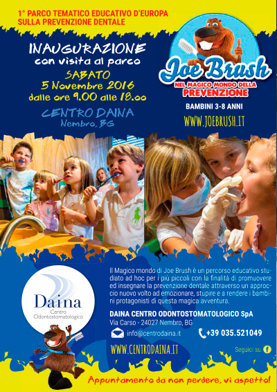 Joe Brush nel magico mondo della prevenzione dentale _ n. 71 Settembre 2016 Joe Brush nel magico mondo della prevenzione dentale _ n. 71 Settembre 2016