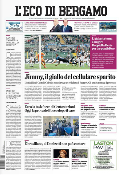 Rubrica Odonto Salute – Inserzione Giornale Eco di Bergamo Rubrica Odonto Salute – Inserzione Giornale Eco di Bergamo